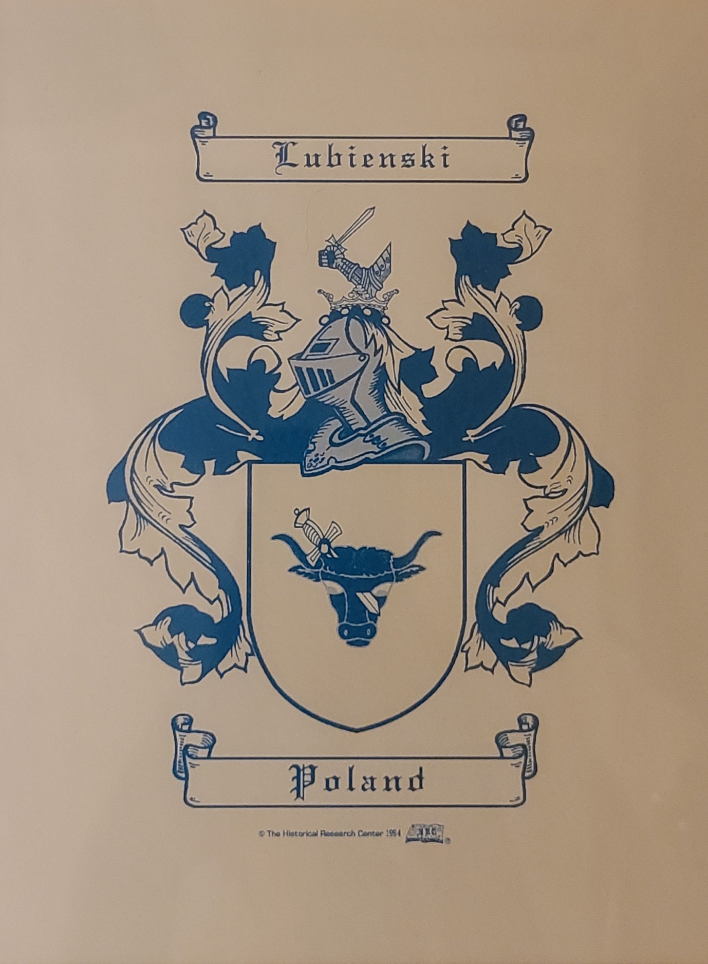The Łubieński family coat of arms, Poland