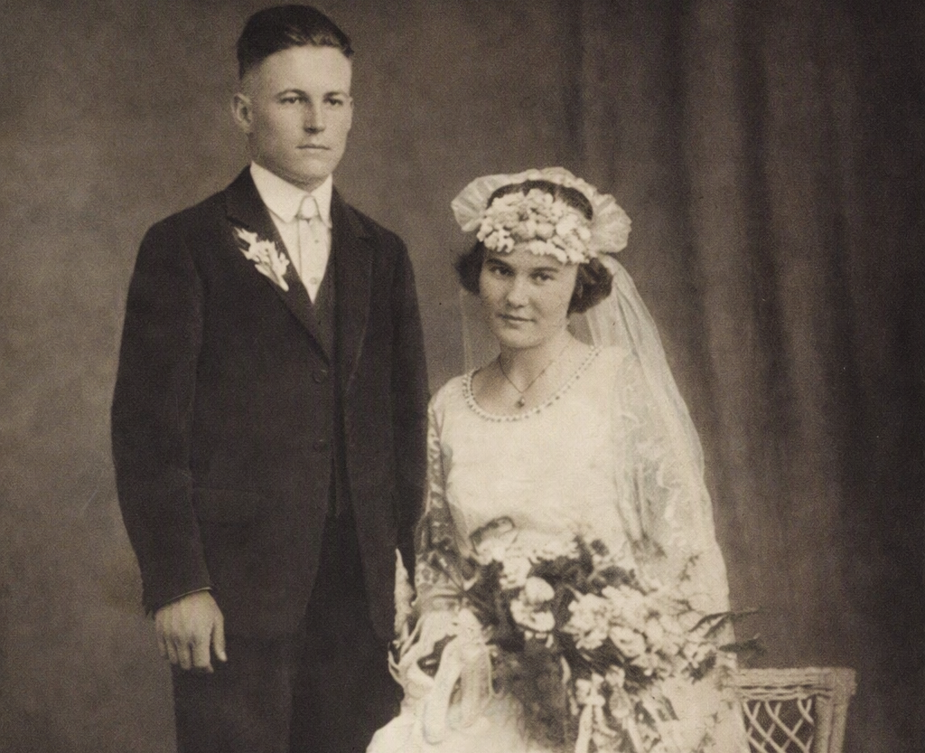 August Lubianski Sr. on his wedding day